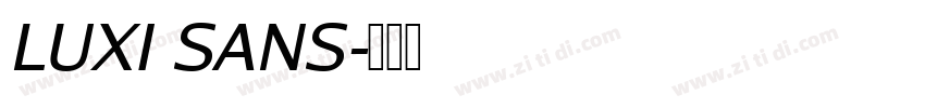 LUXI SANS字体转换